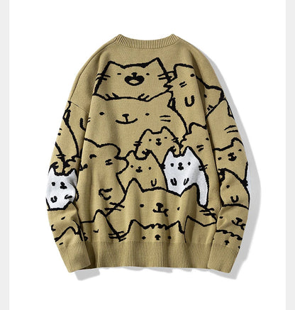 Wrenford | Mens Cat Graphic Autumn Sweater