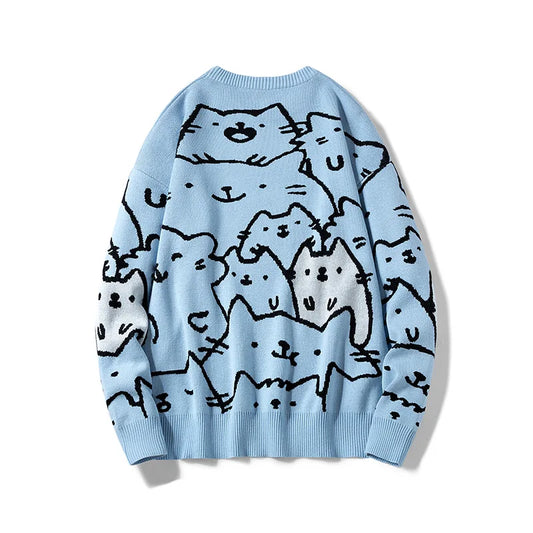 Wrenford | Mens Cat Graphic Autumn Sweater